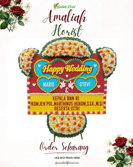 Papan Bunga Pernikahan Siakin